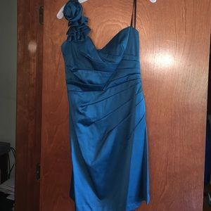 Teal cocktail dress