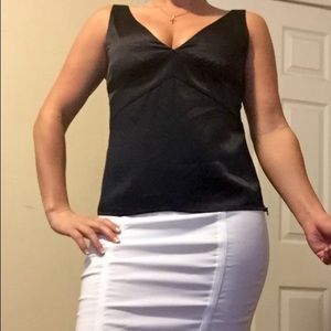 Sleeveless silk top