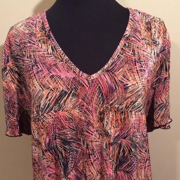 Brittany Black pink, black, white striped top