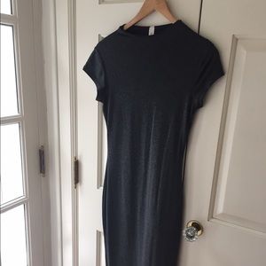 Grey High Neck Dress