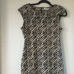Calvin Klein zebra print dress