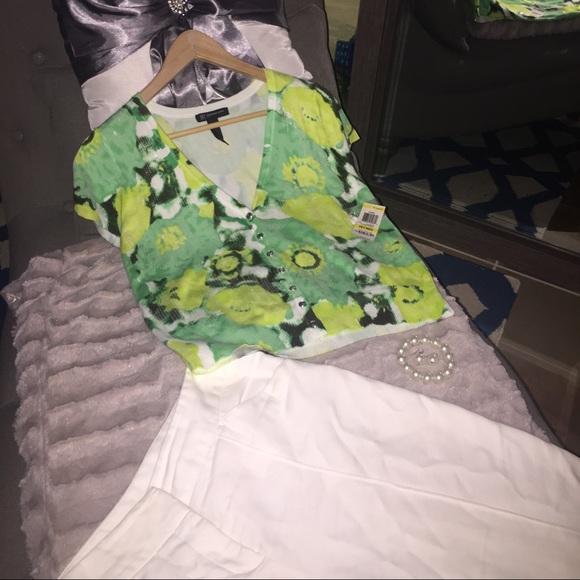 INC Short Sleeve Sequence Sweater Top - Picture 4 of 4