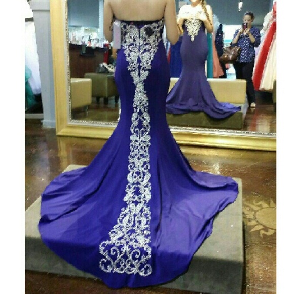JOVANI purple jersey dress style #20015