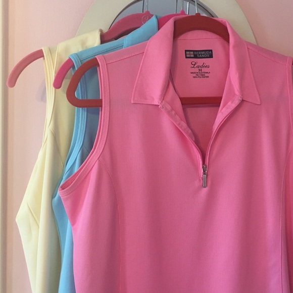 THREE BERMUDA SANDS LADIES ATHLETIC SHIRTS