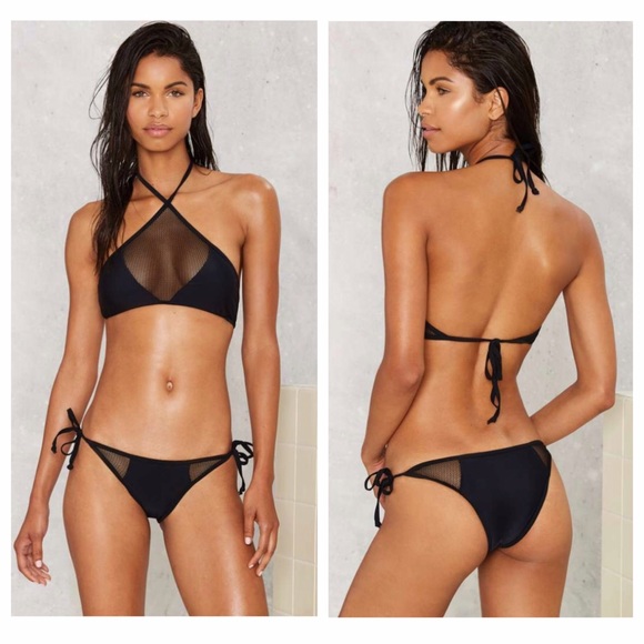 Nasty Gal Other - •LAST ITEM• Mesh neck bikini