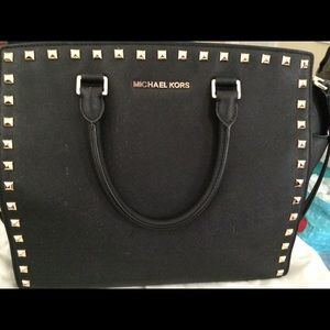 Michael Kors leather studded tote