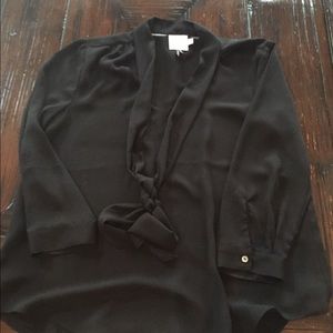 Black anthropologie blouse