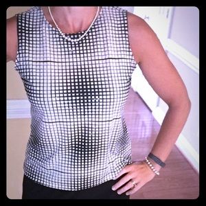 Petite Sophisticate - White & Black Top - S