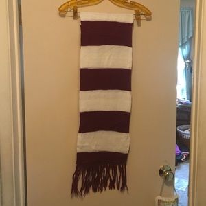 Red & White Striped Scarf