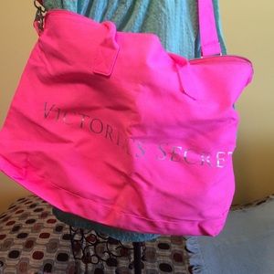 Bright pink Victoria Secret bag