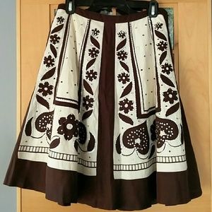 Anthropologie  A line Skirt,  detailed w/ sequins