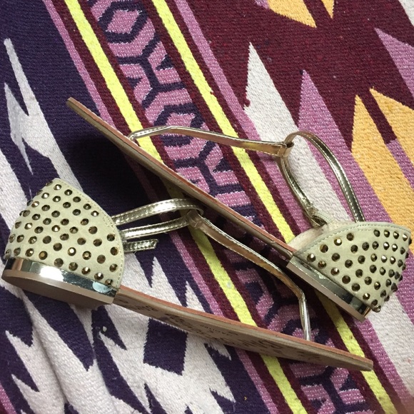 Gold studded sandals