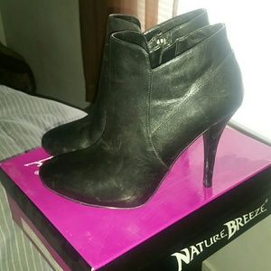 Black ankle booties.