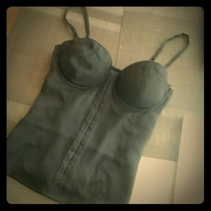 Guess Black bustier with front clasps