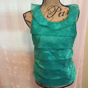 Mermaid green ruffle Blouse