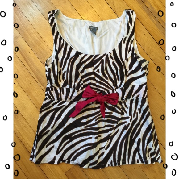Ann Taylor Zebra striped Tank Top