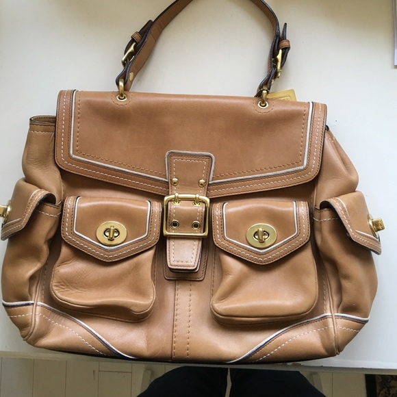 Coach camel color satchel