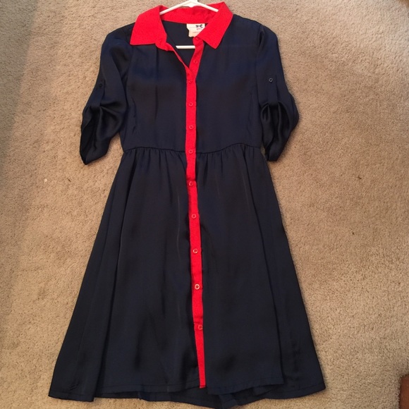 Tommy Hilfiger navy and red dress