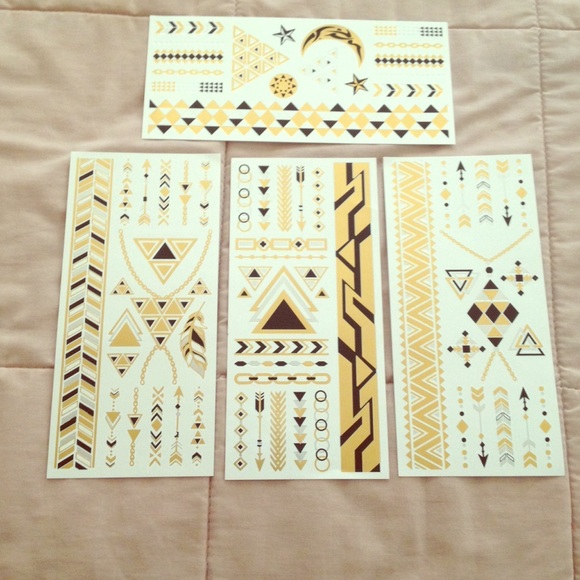 Metallic Flash temporary Tattoos. (4-pack)