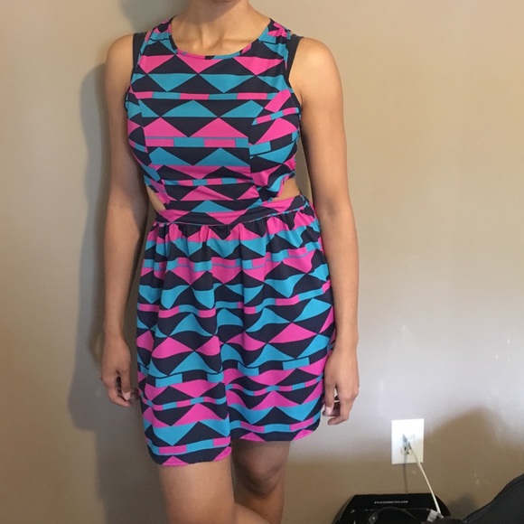 Geometric cutout dress