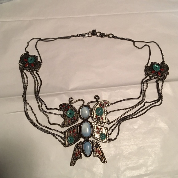 Lucky Brand Butterfly Necklace 19"