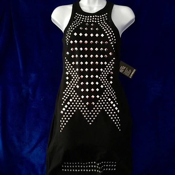 Express sleeveless dress with silver studs