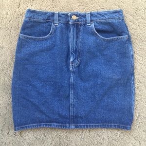 High waisted denim American Apparel skirt