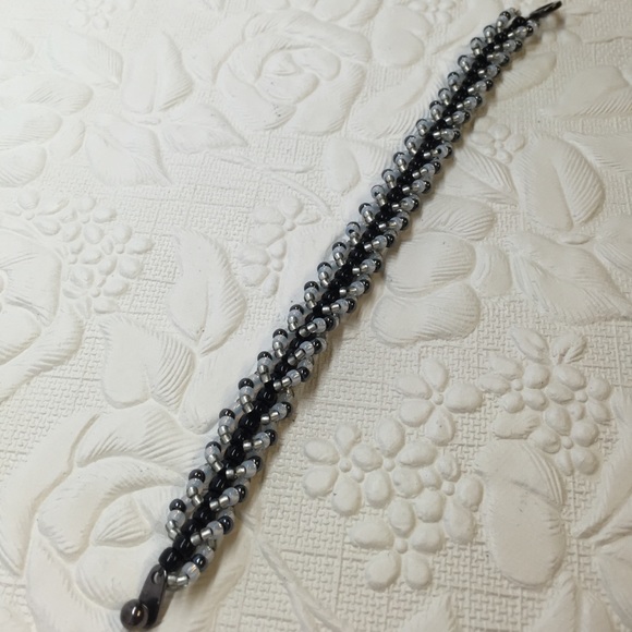 Black and white handmade bracelet