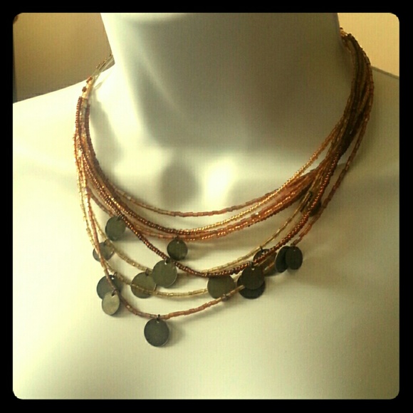 Tan and brown beaded necklace!