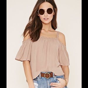 🔴🔵Crochet Open-Shoulder Top