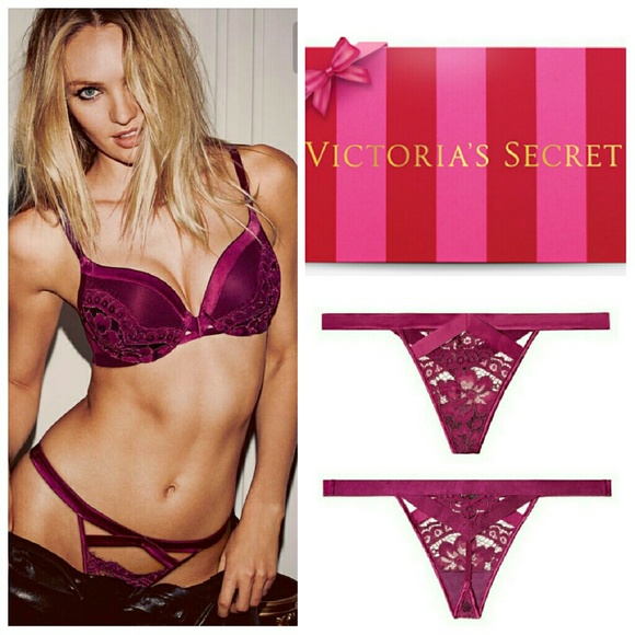 *S&M*Victoria's Secret Satin & Lace V-String