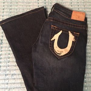 True Religion painted jeans.