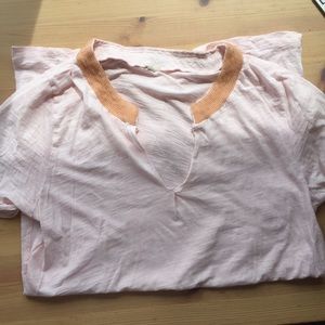 J.Crew tissue t-shirt with beaded collar.