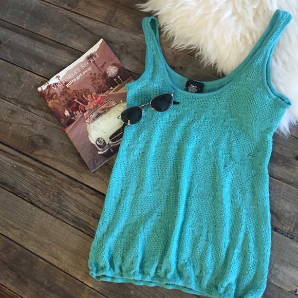 Crochet Teal Tank - Picture 1 of 3