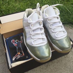 Silver white Jordan's WOMENS 8.5