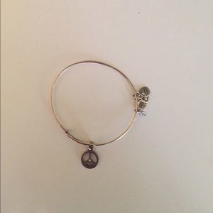 silver peace sign Alex and Ani