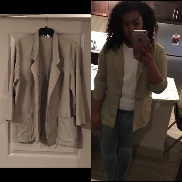 Green Lenin Blazer