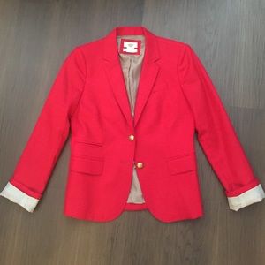 J Crew Red Schoolboy Blazer