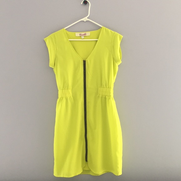 Neon Zip Up Dress