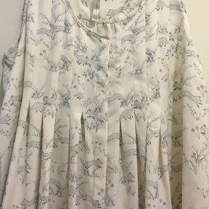 LC Lauren Conrad fox print sleeveless top size M