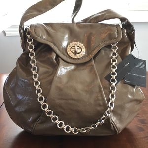 Marc Jacobs Patent Leather Handbag, Gray BRAND NEW