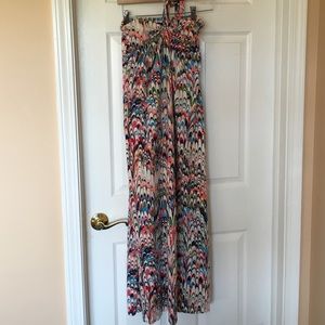 GAP Strapless maxi dress with optional neck tie