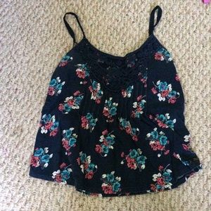Aeropostale navy floral tank top