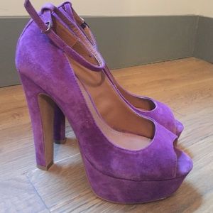 Steve Madden Purple Suede Heels