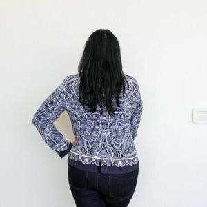 Apt. 9 Jackets & Coats - Blue and white filigree blazer Apt. 9 Jackets & Coats - Blue and white filigree blazer