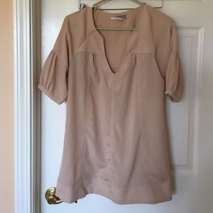Love 21 by Forever 21 pale pink shirt dress XS
