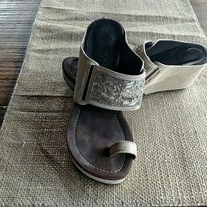 Donald Pliner sequined wedge sandals