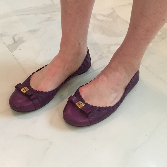 Tory burch purple flats
