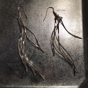 Silver dangle earrings