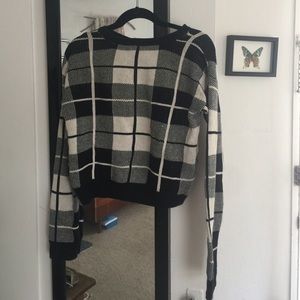Black and white checkered sweater